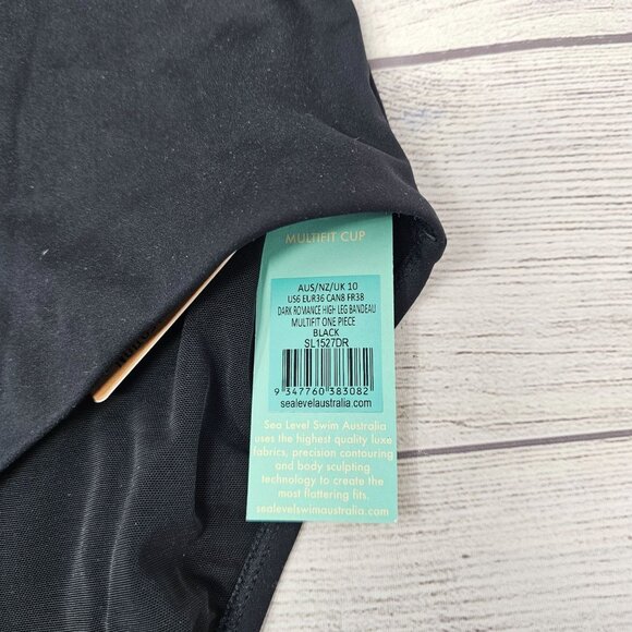 NWOT Sea Level Swim Women's Black One Piece Swim Suit Size 10‎ - Picture 3 of 4